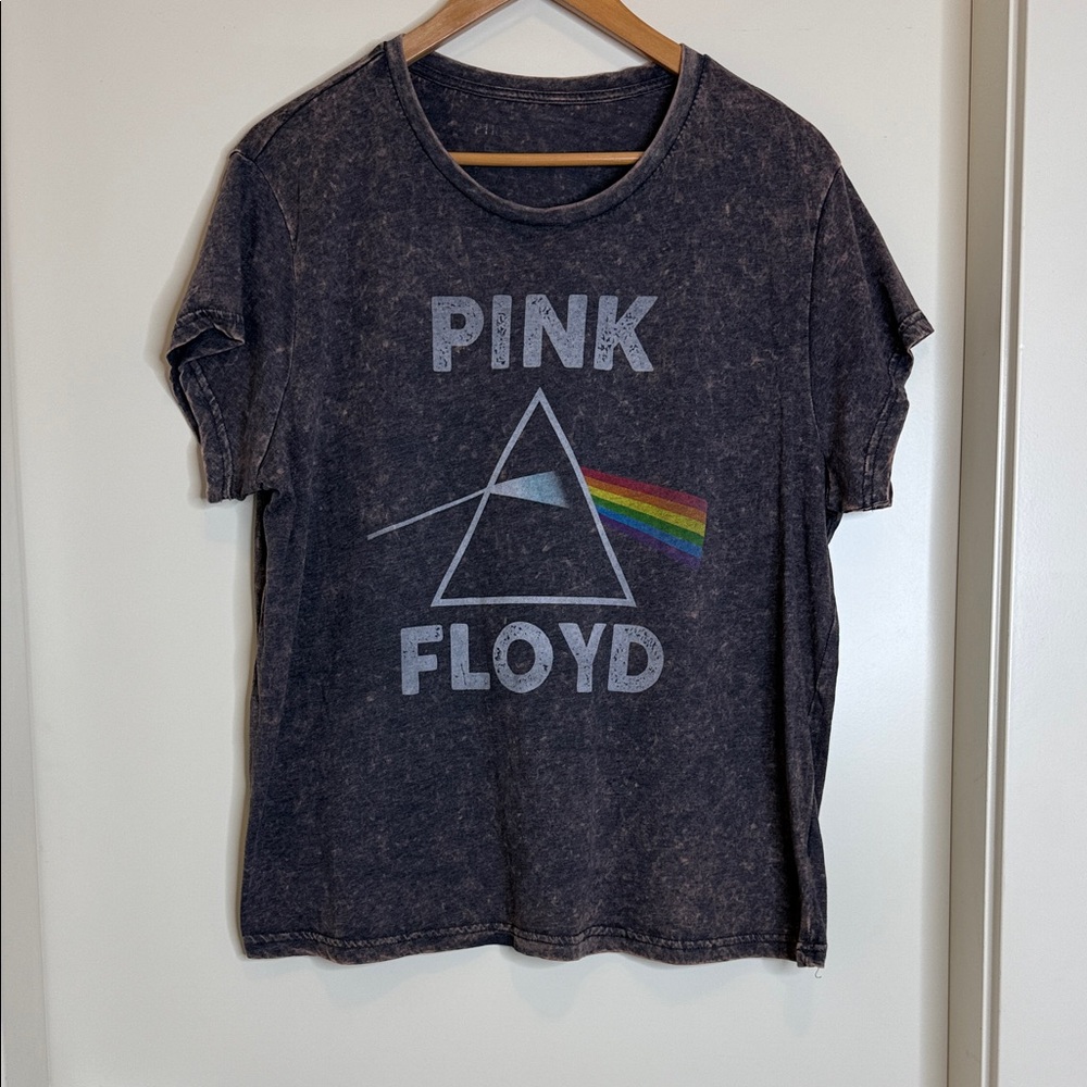 Pink Floyd Dark Acid Wash Prism Tee